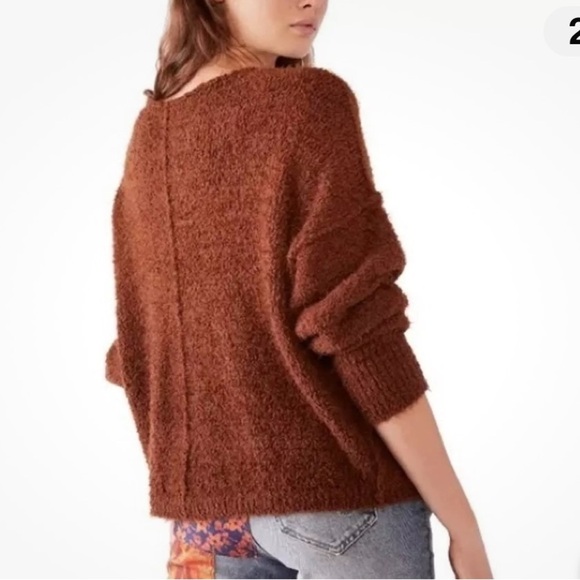 Free People Icing V Sweater in Mocha size XS - Picture 2 of 10